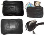 Camera bag Large Cell phone case belt bag Leather belt bag / Camera case new