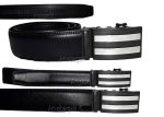 Genuine leather men's ratchet belt men’s casual adjustable automatic buckle 50”*