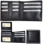 Lot of 2 RFID Men's Hipster wallet Genuine Leather Bifold 15 Card 2ID New in Box