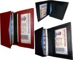 Lot of 3 women men's Leather Business Credit Card ID card case 1 Red and 2 Black