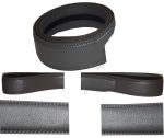 Men’s Gray leather belt strap Size L. 38" strap Genuine leather New Strap only
