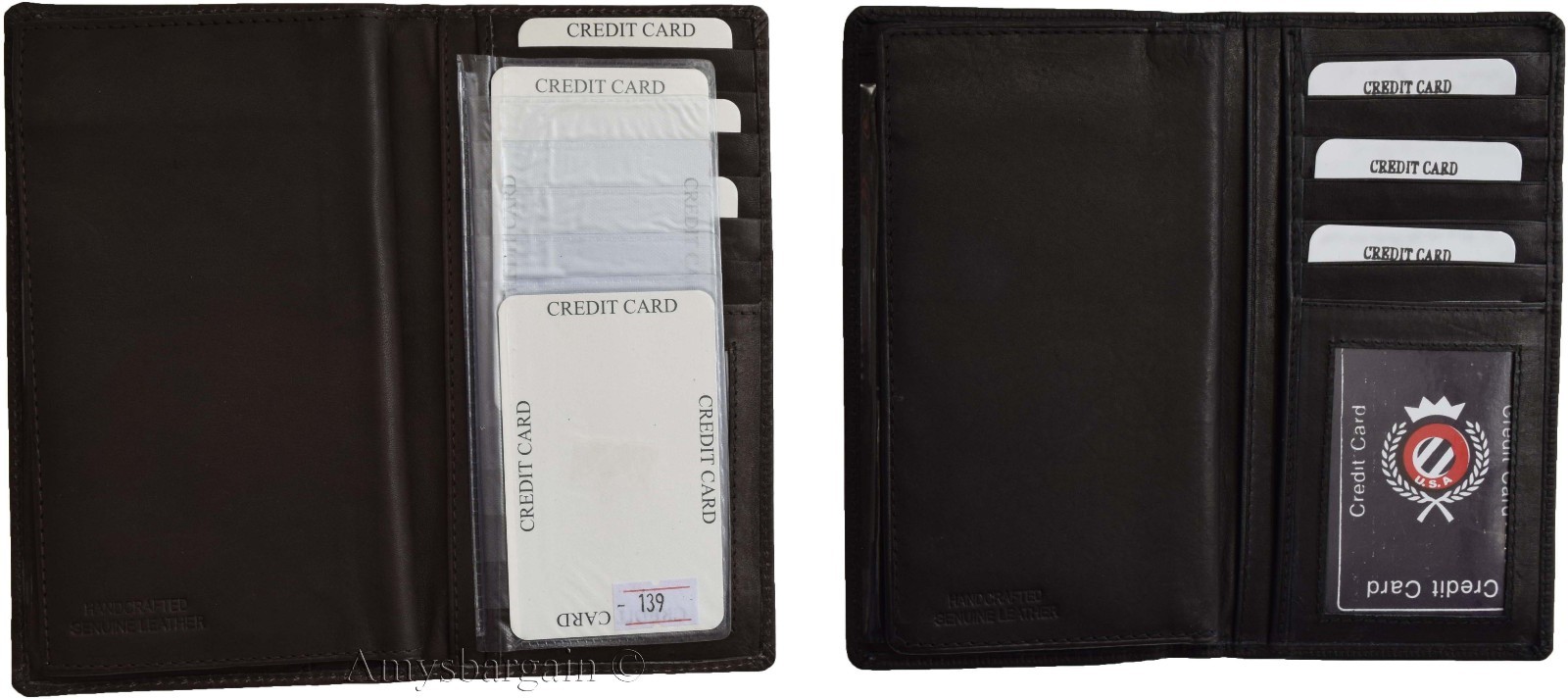 Women/Man's Leather Checkbook Wallet, Unbranded Brown checkbook cover new - Image 11