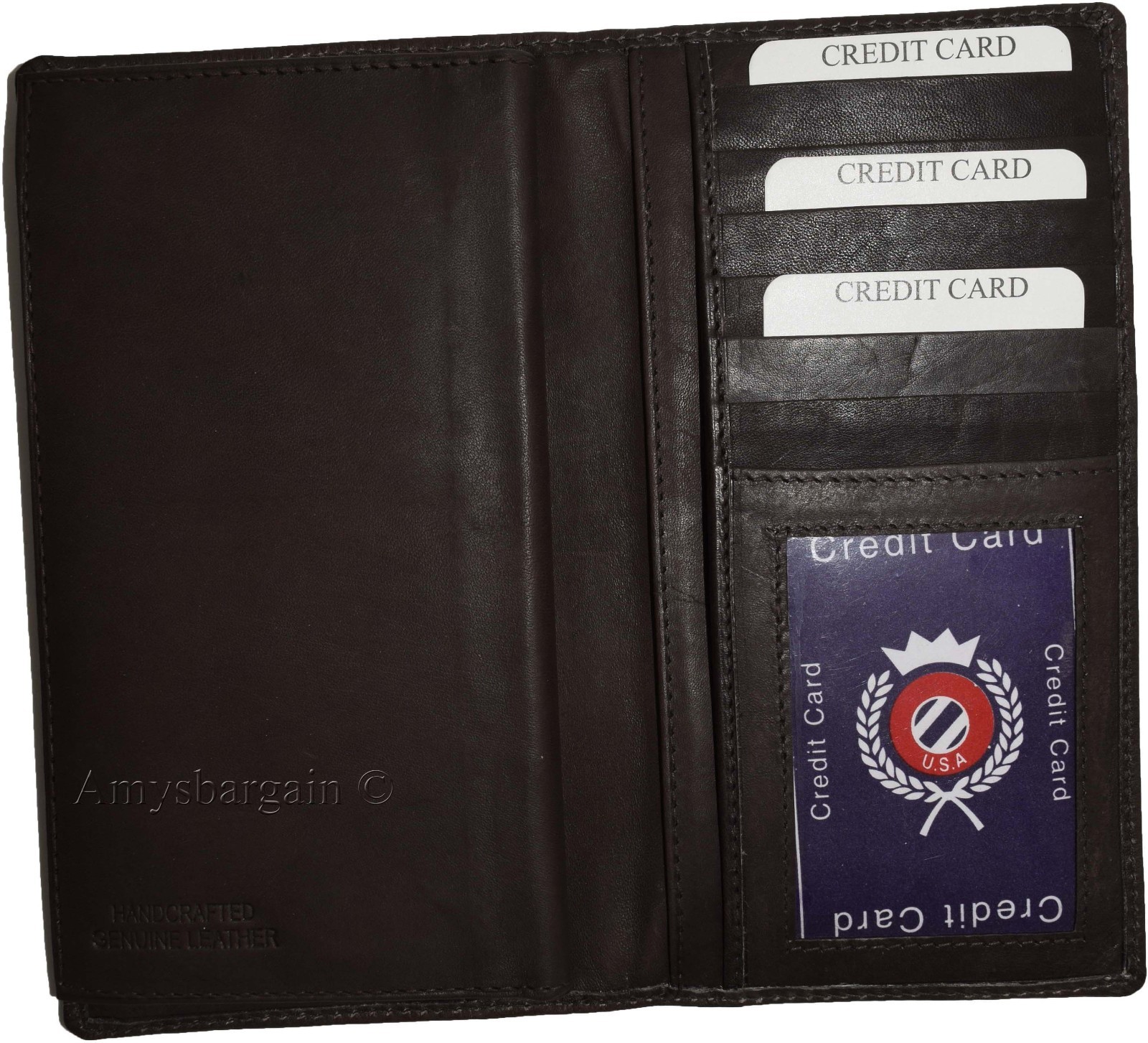 Women/Man's Leather Checkbook Wallet, Unbranded Brown checkbook cover new - Image 3