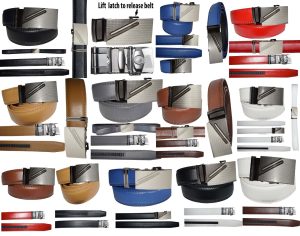 leather belt dress casual belt new lock qick buckle automatic up to 43"