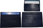 lot of 3 new leather business card case 7 credit card id card new blue card case