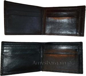 2 New Man's Bi fold Leather Wallet 12 Credit Cards 2 IDs 2 Suede lined Billfolds - Image 11