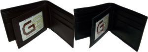 2 New Man's Bi fold Leather Wallet 12 Credit Cards 2 IDs 2 Suede lined Billfolds - Image 4