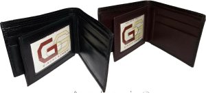 2 New Man's Bi fold Leather Wallet 12 Credit Cards 2 IDs 2 Suede lined Billfolds - Image 5