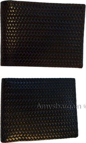 2 New Man's Bi fold Leather Wallet 12 Credit Cards 2 IDs 2 Suede lined Billfolds - Image 7