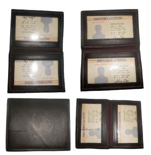 2 New Slim Leather Credit Card, ID card. picture Holder, 2 transparent windows - Image 12