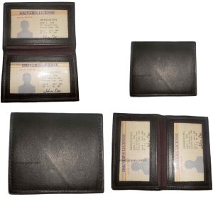 2 New Slim Leather Credit Card, ID card. picture Holder, 2 transparent windows - Image 10