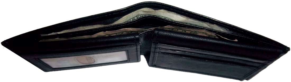 4 Man's Leather Wallet 12 Credit card Holder 2 ID 2 Bifold slots Black Unbranded - Image 12