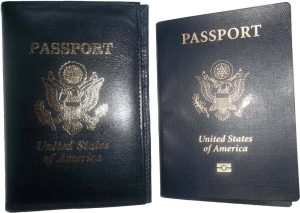 4 New USA Leather passport case, wallet credit ATM card case ID holder Navy Blue - Image 11