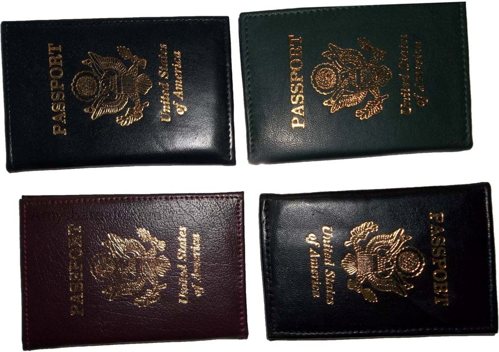 4 New USA Leather passport case wallet credit ATM card spaces brand nwt - Image 11