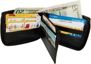 4 New Zip around Leather Wallets 12 Credit ATM Card ID Holder 2 Bifold brand new - Image 4
