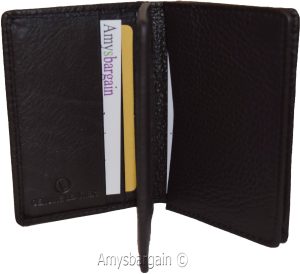 Business Card case, up to 30 cards ID Card 6 Cards Natural grain Leather case - Image 12