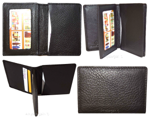 Business Card case, up to 30 cards ID Card 6 Cards Natural grain Leather case - Image 3