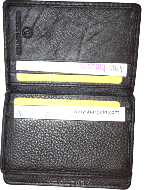 Business Card case, up to 30 cards ID Card 6 Cards Natural grain Leather case - Image 4