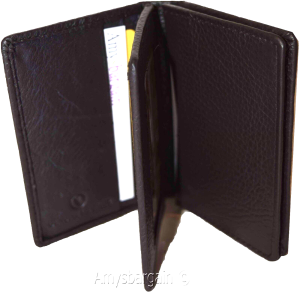 Business Card case, up to 30 cards ID Card 6 Cards Natural grain Leather case - Image 7