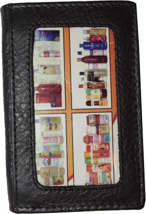Business Card case, up to 30 cards ID Card 6 Cards Natural grain Leather case - Image 8