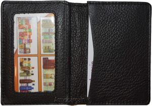 Business Card case, up to 30 cards ID Card 6 Cards Natural grain Leather case - Image 10