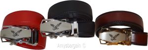 Comfort Slide Click Leather Automatic Belt Men's Buckle Lock Dress Jeans BN 50" - Image 12
