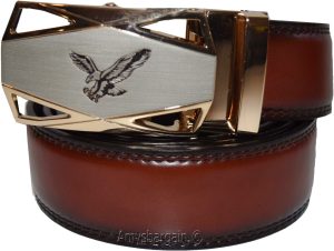 Comfort Slide Click Leather Automatic Belt Men's Buckle Lock Dress Jeans BN 50" - Image 19