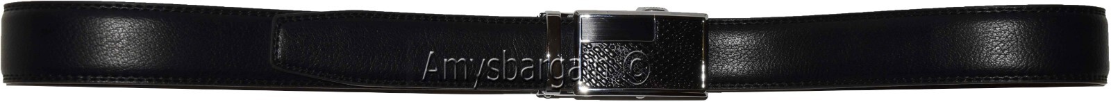Genuine leather men's ratchet belt men’s casual adjustable automatic buckle 50”/ - Image 11