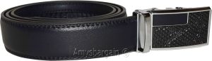 Genuine leather men's ratchet belt men’s casual adjustable automatic buckle 50”/ - Image 5