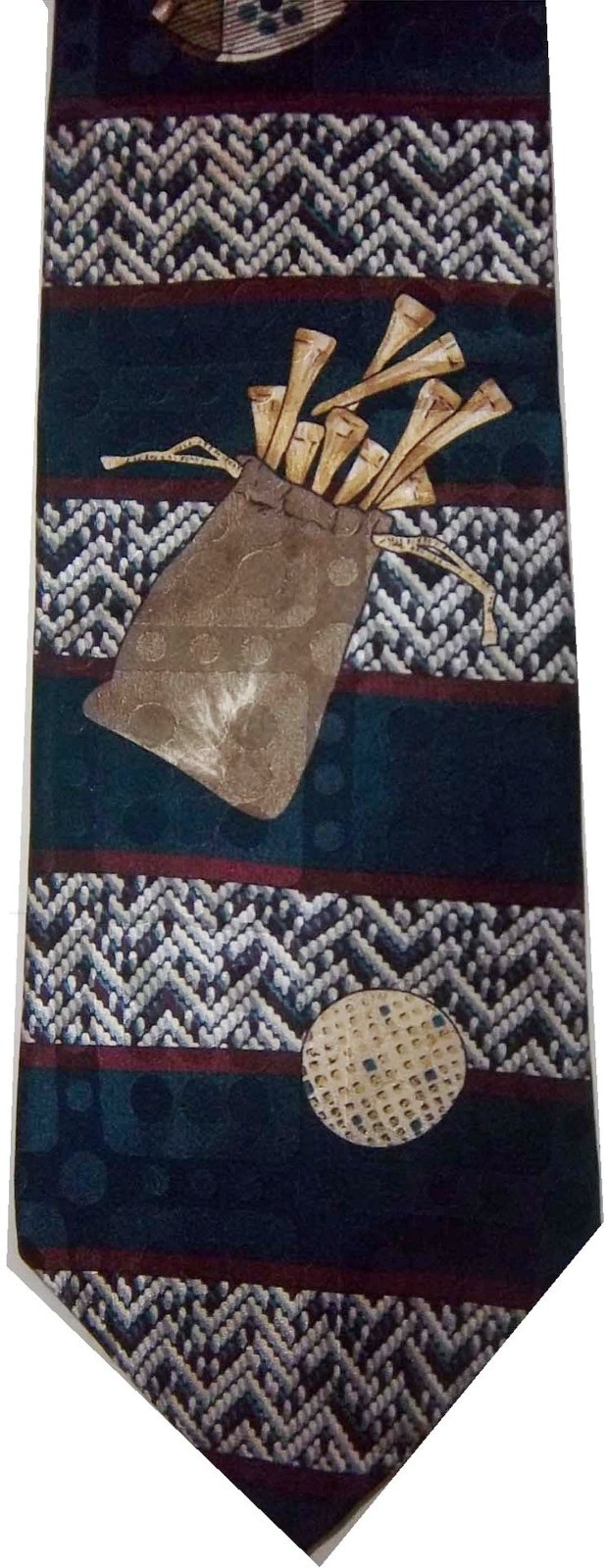 Golfers tie 100% silk made in USA necktie jacquard woven lowest price - Image 3