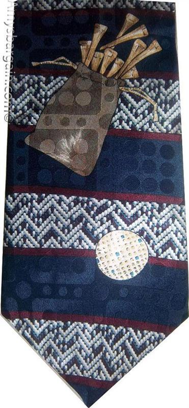 Golfers tie 100% silk made in USA necktie jacquard woven lowest price