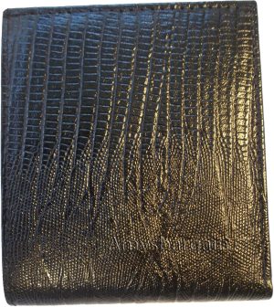 Italian Styled Woven Printed Leather man's bi fold wallet 2 bill slots 8 card ID - Image 10