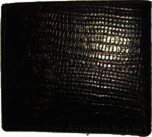 Italian Styled Woven Printed Leather man's bi fold wallet 2 bill slots 8 card ID - Image 3