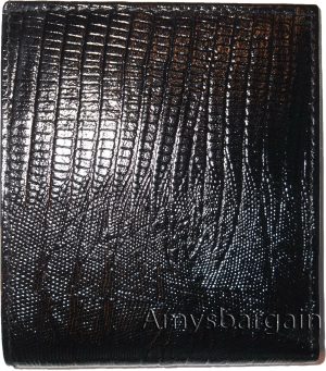 Italian Styled Woven Printed Leather man's bi fold wallet 2 bill slots 8 card ID - Image 9