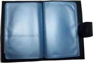 Leather Credit Card ID card. picture Holder 24-40 Cards Case ID windows