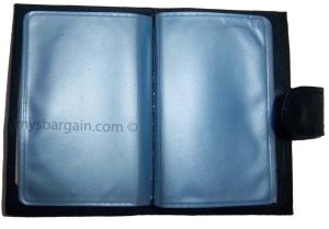 Leather Credit Card ID card. picture Holder 24-40 Cards Case ID windows - Image 7