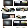 Lot of 12 New man's leather Black bi fold wallet 12 credit card 2 bill slots ID