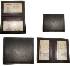Lot of 12 slim leather business card case credit card 2 id windows mew - Image 10