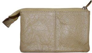 Lot of 2 Change Purse Leather mini wallet Card case Zip coin case key ring - Image 9