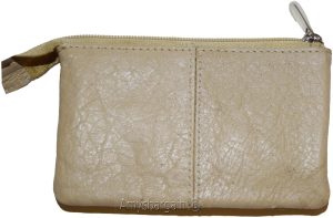 Lot of 2 Change Purse Leather mini wallet Card case Zip coin case key ring - Image 4