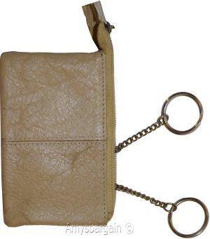 Lot of 2 Change Purse Leather mini wallet Card case Zip coin case key ring - Image 8