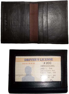 Lot of 2 Leather business card credit card case ID ATM wallet Card carrier new