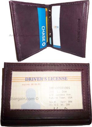 Lot of 2 Leather business card credit card case ID ATM wallet Card carrier new