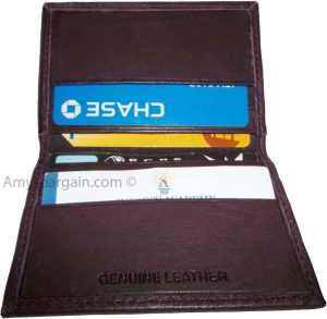 Lot of 2 Leather business card credit card case ID ATM wallet Card carrier new - Image 9