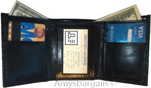 Lot of 2 Men's Lizard skin Printed Leather Man's wallet Black Trifold wallet BN - Image 5