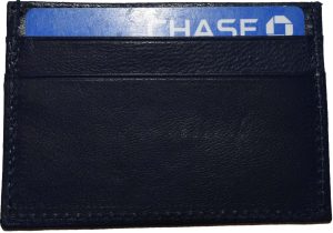 Lot of 2 New Leather business card case 7 Credit card ID card Blue card case new - Image 4