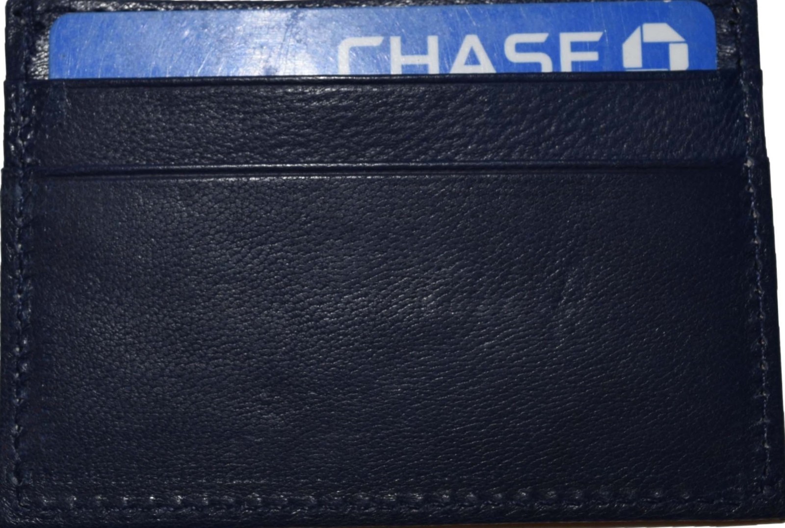 Lot of 2 New Leather business card case 7 Credit card ID card Blue card case new - Image 6