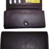 Lot of 2 New Woman's Leather checkbook wallet 6 Credit card 7 Bill pockets new