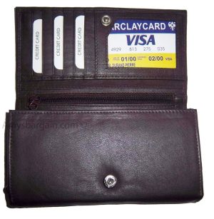 Lot of 2 New Woman's Leather checkbook wallet 6 Credit card 7 Bill pockets new - Image 3