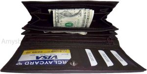 Lot of 2 New Woman's Leather checkbook wallet 6 Credit card 7 Bill pockets new - Image 7